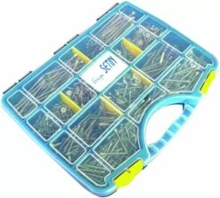 Coffret 1055 Vis Bois Aggloméré Bichromatée Filetage Total Et Partiel