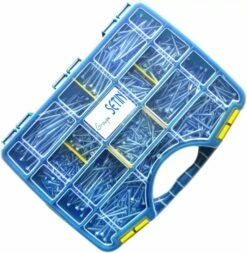 Coffret 270 Vis Bois Aggloméré Zingué Blanc Filetage Partiel