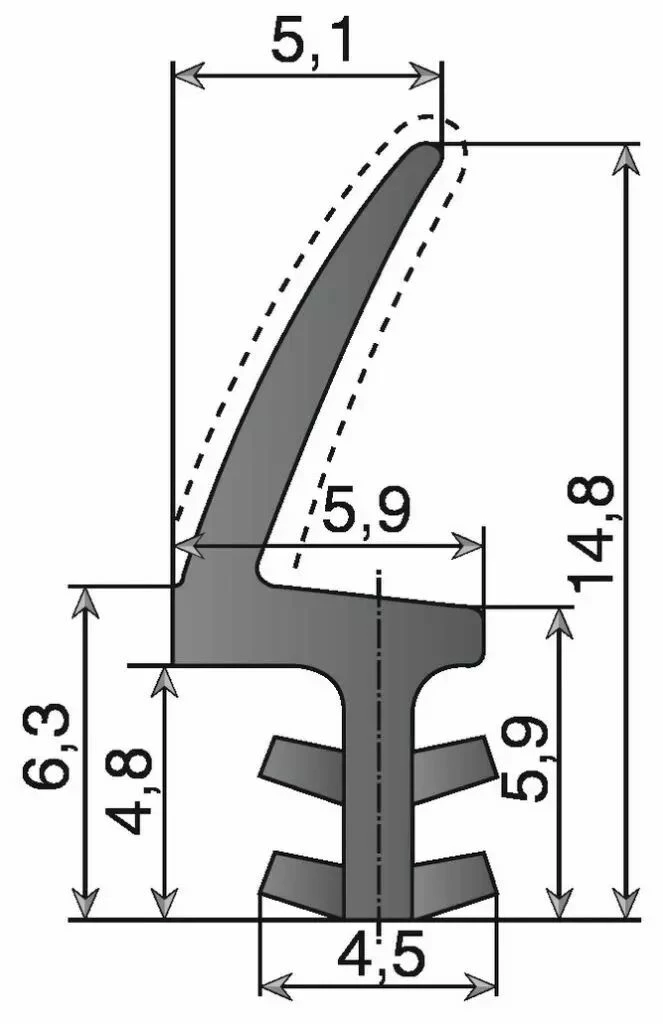 LD411PVC - Largeur De Rainure 4 Mm - Profondeur De Rainure 7,5 Mm 2 LD411PVC - Largeur De Rainure 4 Mm - Profondeur De Rainure 7,5 Mm – Image 2