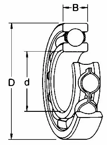 Roulements à Billes Type 2RSH/RS1 Avec 2 Joints étanches 2 Roulements à Billes Type 2RSH/RS1 Avec 2 Joints étanches – Image 2