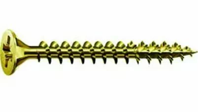 Vis à Bois Aggloméré - Acier Bichromaté - Filetage Total - Spax Standard 1 Vis à Bois Aggloméré - Acier Bichromaté - Filetage Total - Spax Standard